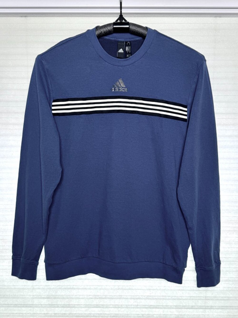 Vintage Adidas Sweatshirt Mens XL Chest Stripe Pullover Sweatshirt